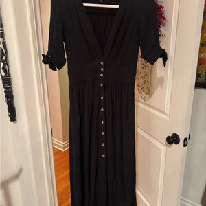 Free People Black Long Sleeve Dress